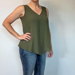 a.n.a Green Asymmetrical Backless Camisole